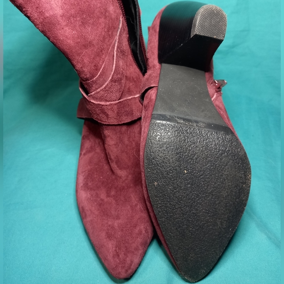Wine Color Booties - Picture 4 of 6